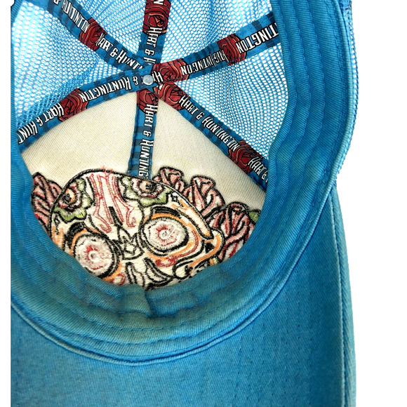 Hart & Huntington Tattoo Truckers Cap Skull Snapback Anoma 2006 Mesh Hat Blue - Picture 8 of 8